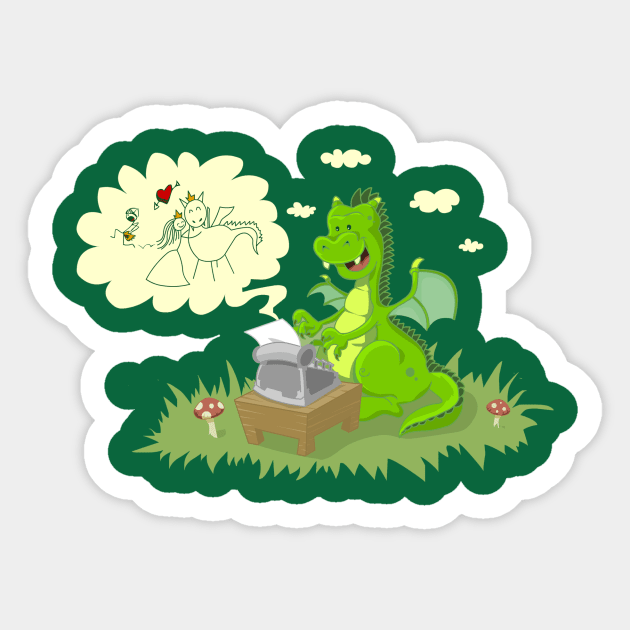 DRAGON'S TALE Sticker by AnishaCreations